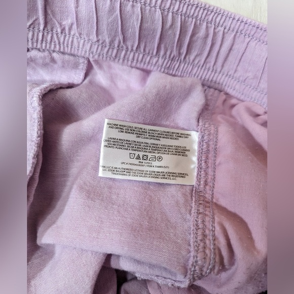 Eddie Bauer Women's Light Purple Linen Blend Shorts Size XXL - Picture 4 of 6